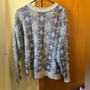 Vintage 90s Directions USA Men’s Grandpa Sweater 100% Cotton Size  L